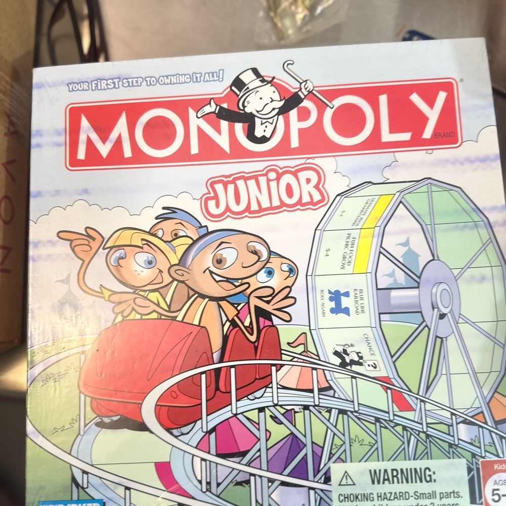 Monopoly Junior Board Game - Colorful Carnival Artwork
